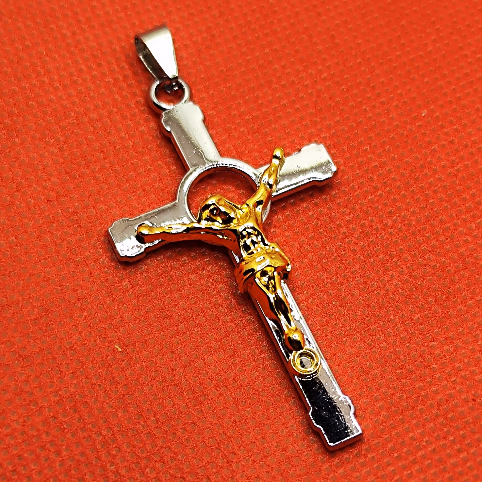 گردنبند پلاک استیل طرح صلیب اسپرت مردانه و زنانه