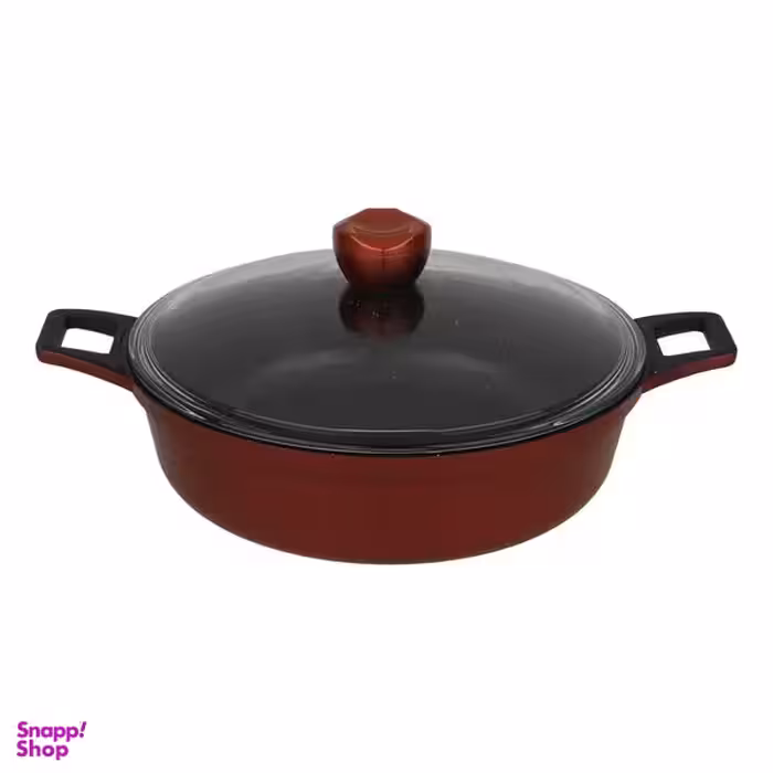 تابه دو دسته درب دار زرساب مدل جولیانا سایز 28