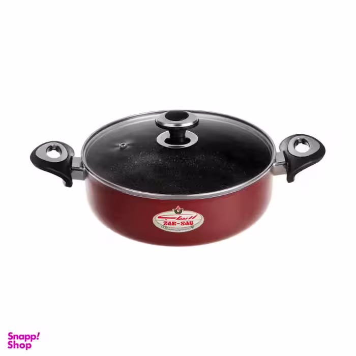قابلمه کوتاه گرانیتا زرساب با در شیشه ای مدل GT-424KG سایز 24