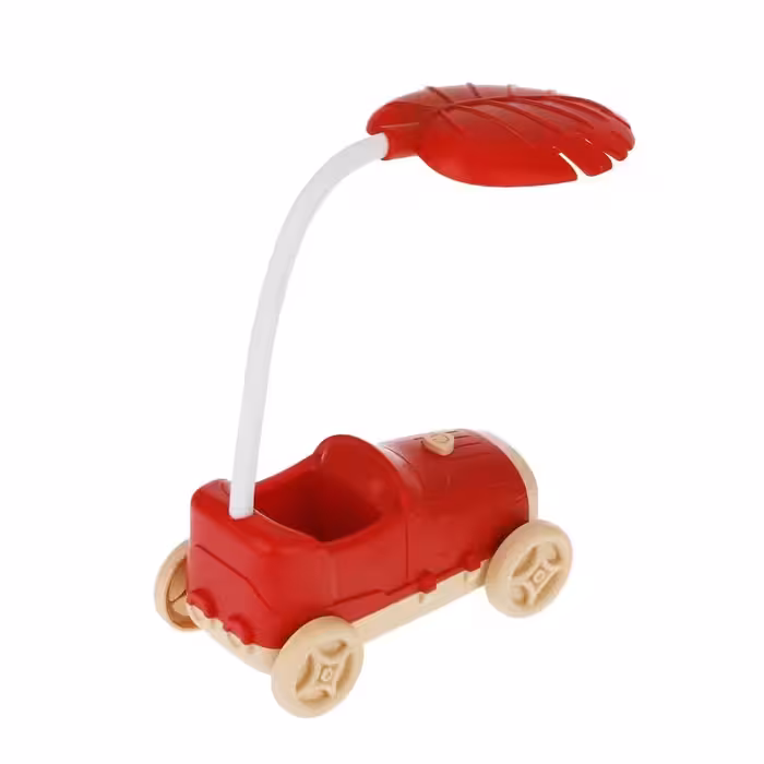 چراغ مطالعه شارژی و جاقلمی و پایه موبایل طرح ماشین و برگ