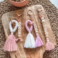 جاسوییچی مکرومه .با حروف اسم و هر اسم دلخواهی با رنگبندی و مدل و سایز دلخواه قابل سفارش...ب صورت تعداد  دو عدد ب بالا قا