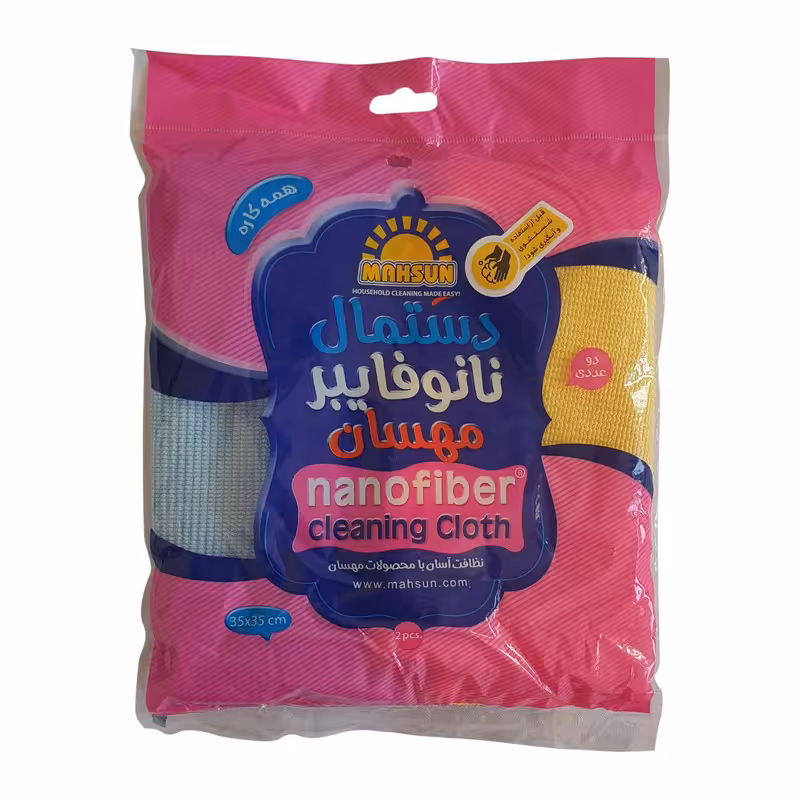 دستمال نظافت مهسان مدل نانوفایبر کد 1250 بسته دوعددی