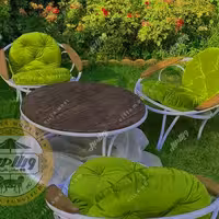 مبل باغی فلزی مدل ارغوان چهار نفره با میز قطر 90 سانت (پس کرایه)