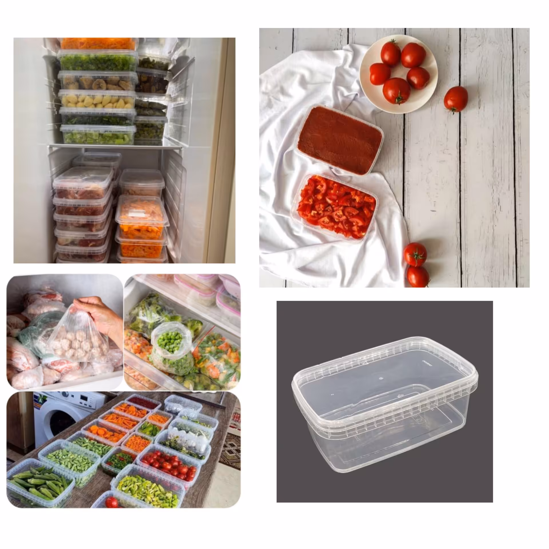 ظرف و ظروف فریزری و مایکروویوی حجم 1کیلوگرمی در بسته 10 عددی