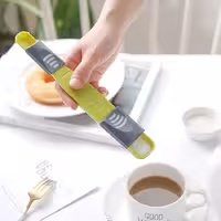 قاشق پیمانه اندازه گیری  دوطرفه مندرج تک رنگ وارداتی