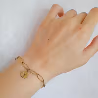 دستبند استیل رنگ ثابت با قفل تی و پلاک آویز  کاملا رنگ ثابت بدون هیچ تغییر رنگ، مناسب برای استفاده ی روزانه