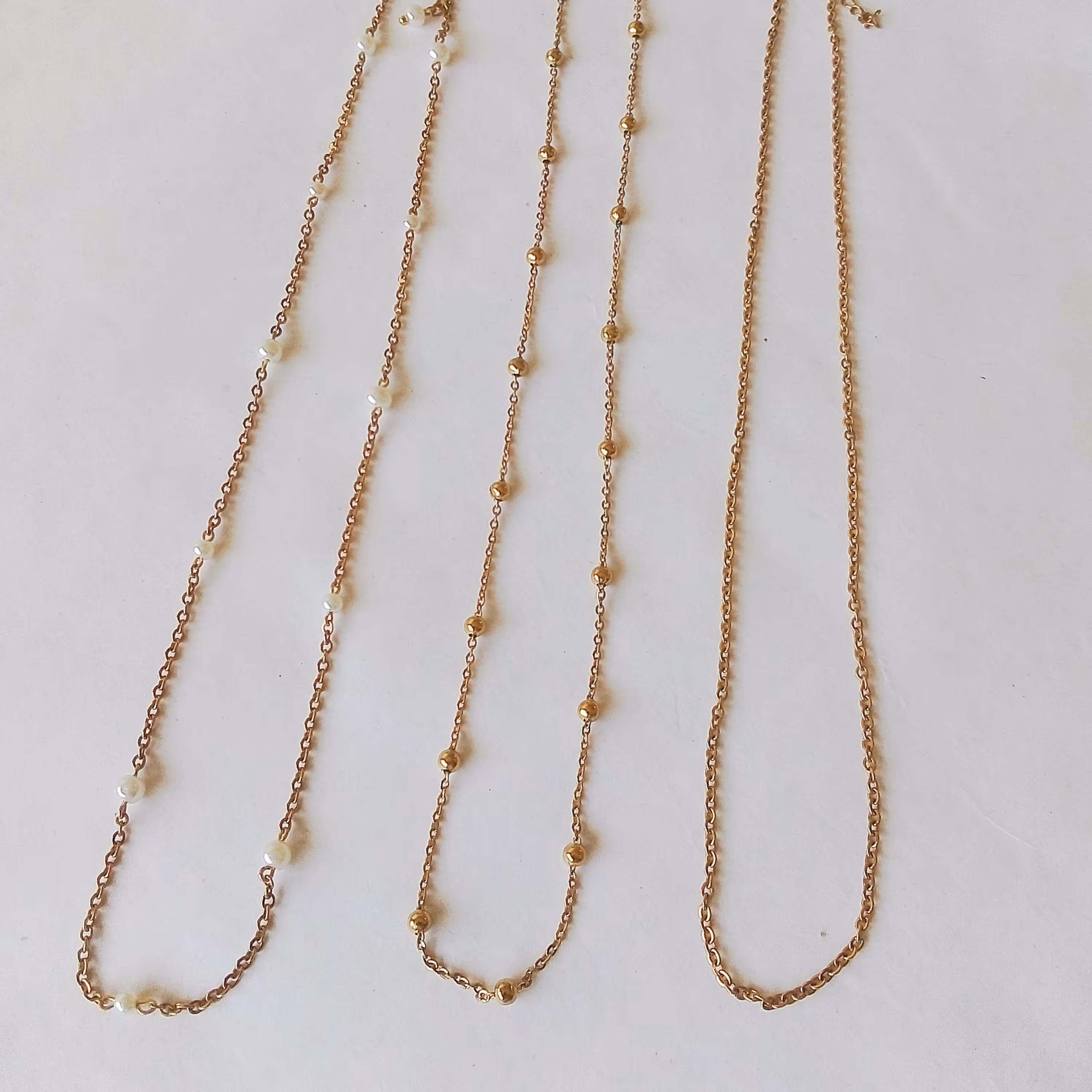 زنجیر استیل طلایی پک 3 تایی