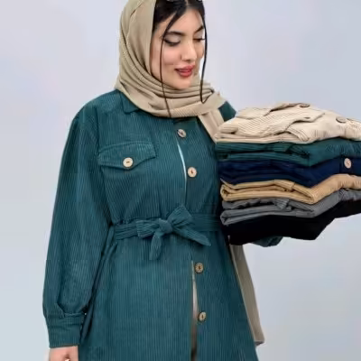 مانتو اسپرت زنانه مخمل مدل مانتو مخمل کمربنددار