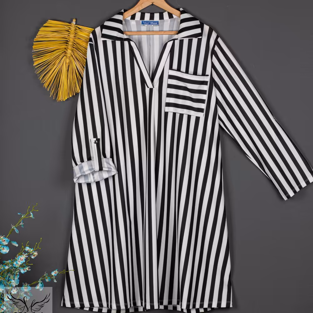 پیراهن اسپرت مجلسی یقه بلیطی کد 7974