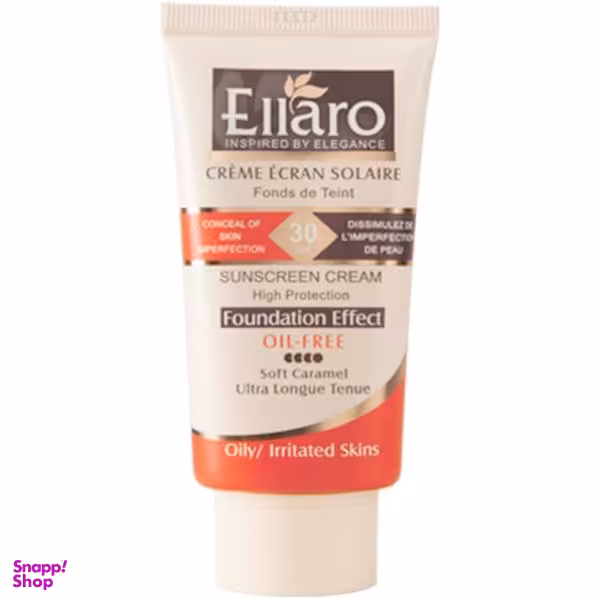 ضدآفتاب فاقد چربی الارو (Ellaro) با SPF50 رنگ بژ طبیعی حجم 40 میلی لیتر
