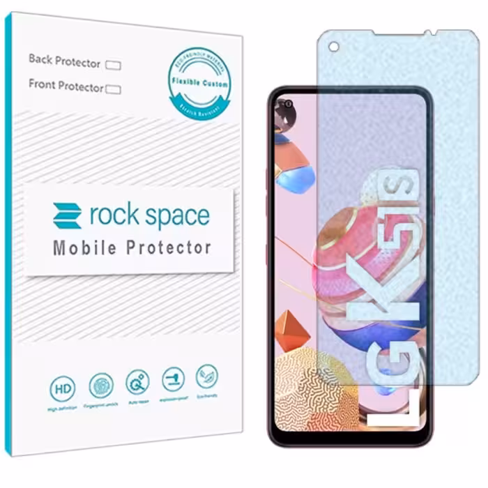  گلس نانو مات بلوکات (ضد اشعه آبی) و ضد ضربه ال جی K51S برند راک اسپیس   