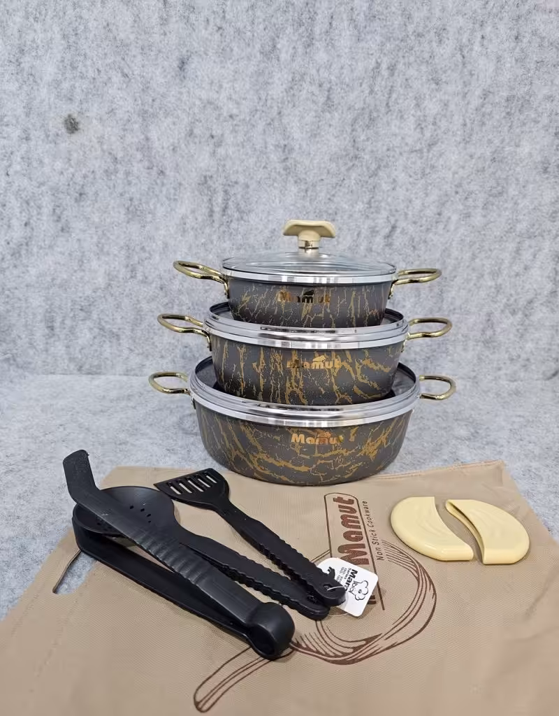 سرویس سه تابه دربدار 5 6 پارچه ماموت مدل ماربل