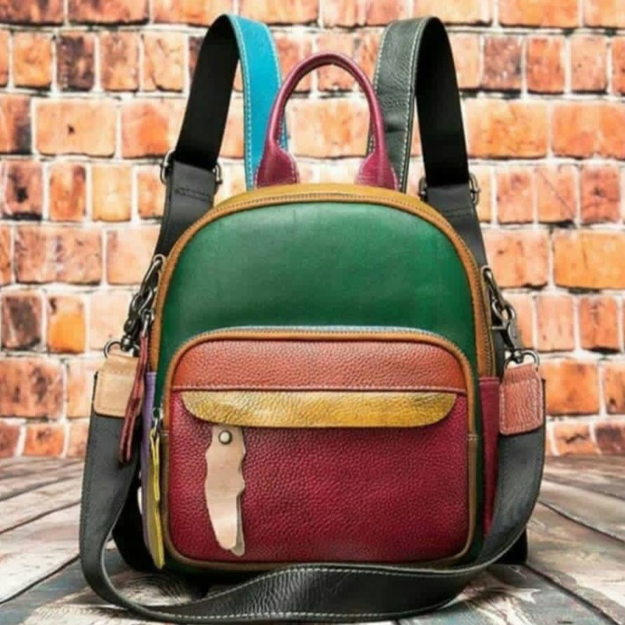 کوله پشتی چرم اصل گاوی