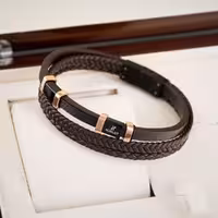 دستبند چرمی 3 دور برند Hublot