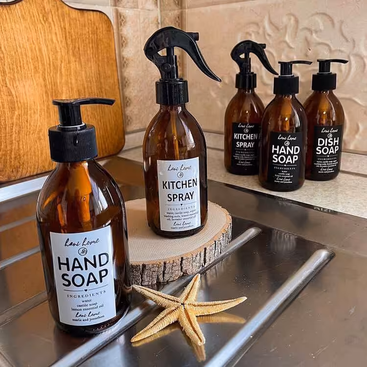 جامایع دستشویی شیشه ای لیبل ضدآب