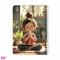 دفترچه یادداشت بامبیلیپ مدل چوبی طرح یوگا و آرامش کد 4392458