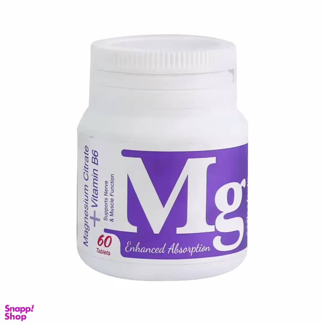 قرص منیزیم سیترات و ویتامین بی 6 بسته 60 عددی