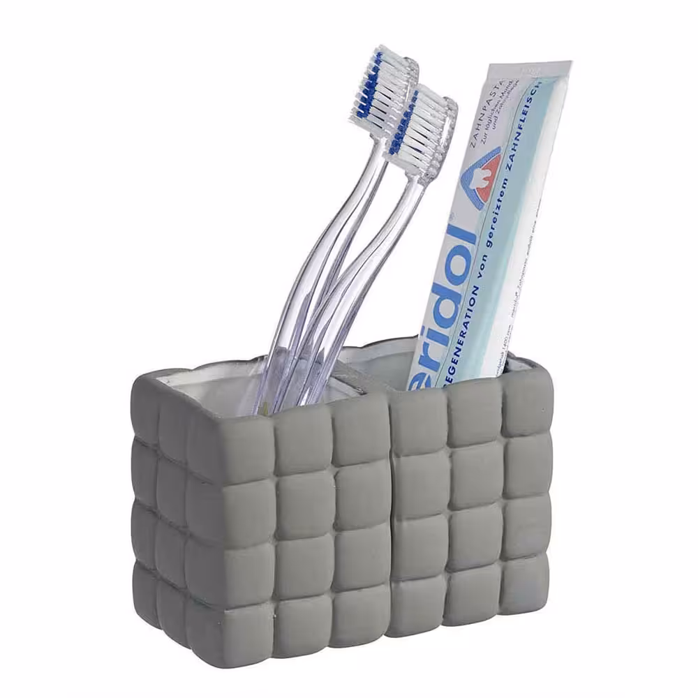 جا مسواکی دوقلو سرامیکی مدل Cube خاکستری برند ونکو آلمانی | ژرمن کالا