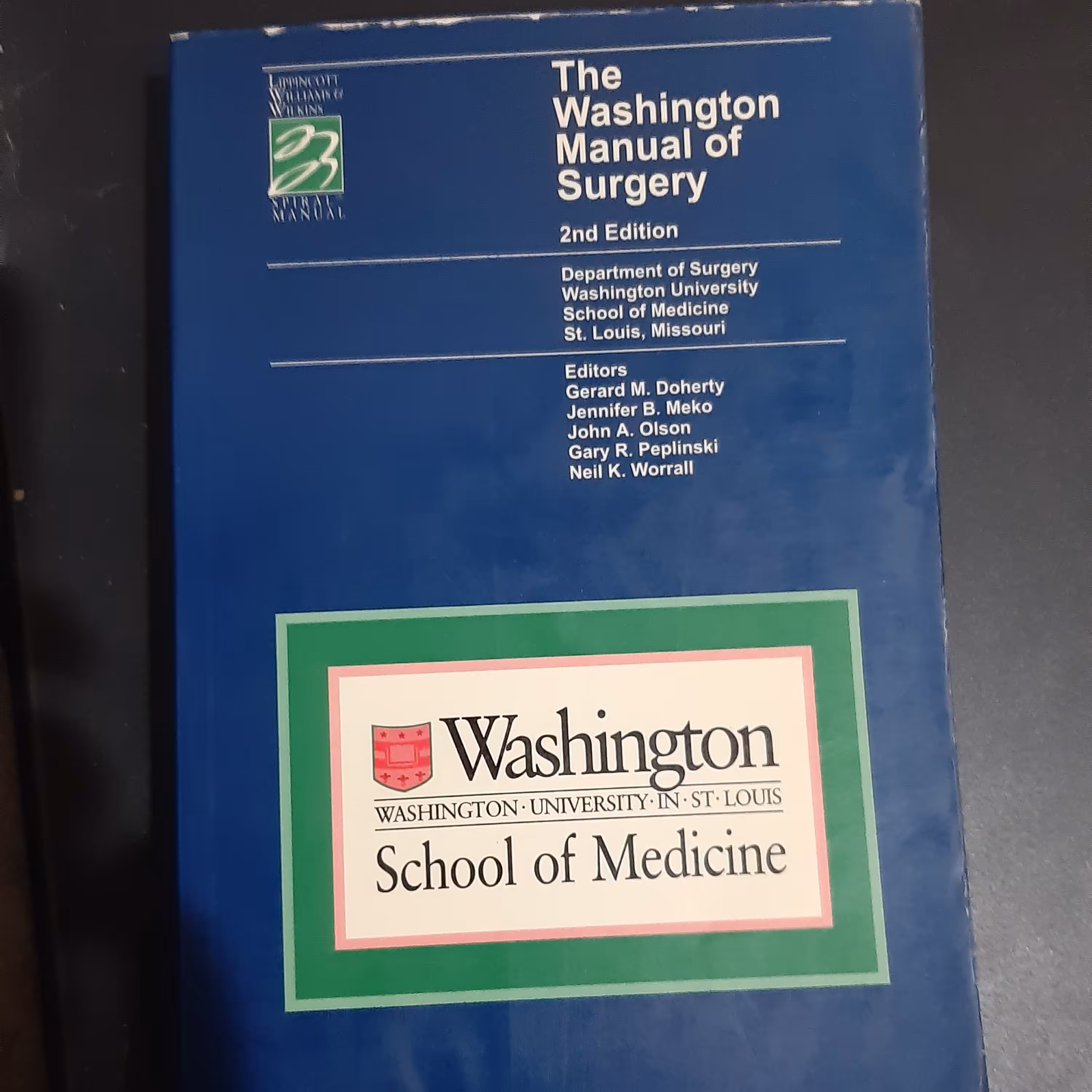 the Washington  manual  of surgery 