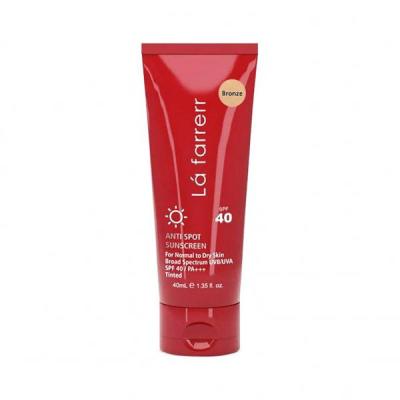 کرم ضد آفتاب و ضد لک SPF 40 لافارر مناسب پوست های خشک و معمولی حجم 40 میلی لیتر - برنز