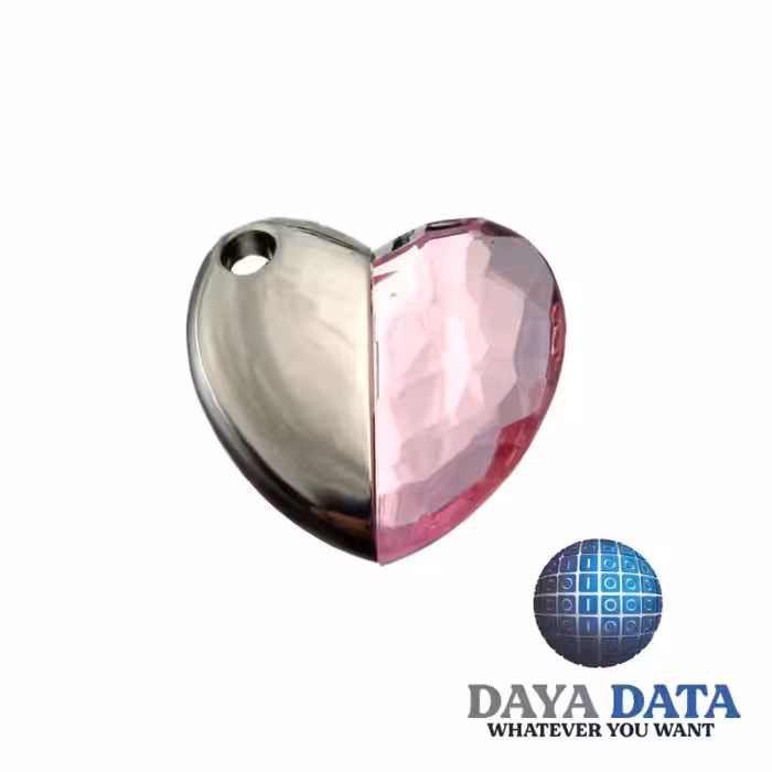 فلش مموری فانتزی دایا دیتا  قلب جواهر مدل JE1001-5 ظرفیت 64GB -USB2 رنگ صورتی