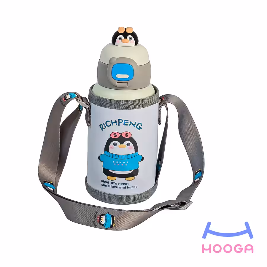 فلاسک کیف دار طرح پنگوئن - هوگا شاپ - فروش انواع محصولات فانتزی
