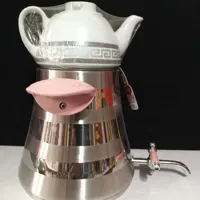 کتری استیل قوری چینی زیرچدن 6لیتری سانوود بسیارعالی