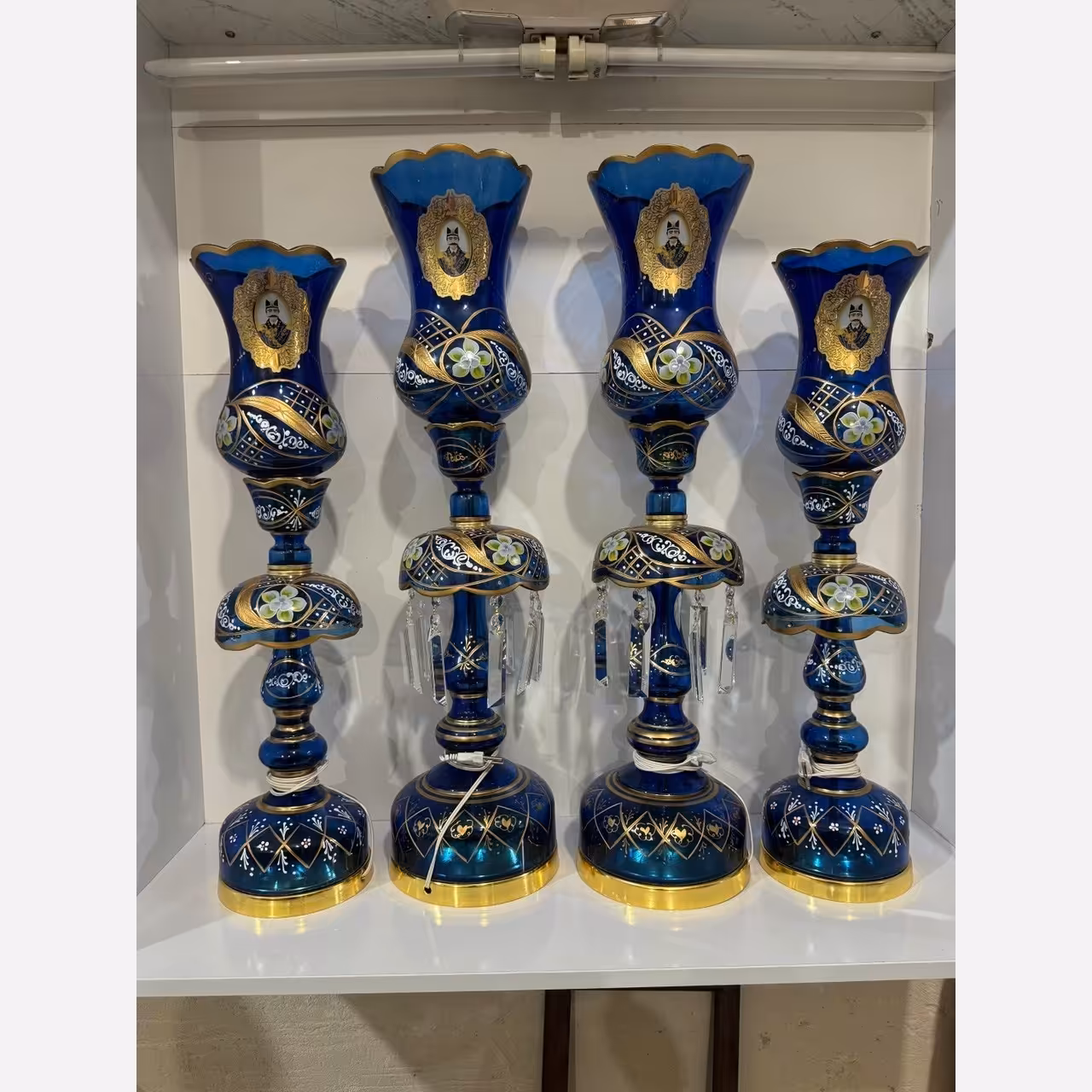 لاله شمعدانی چراغ تزیینی شاه عباسی جفت (پس کرایه)