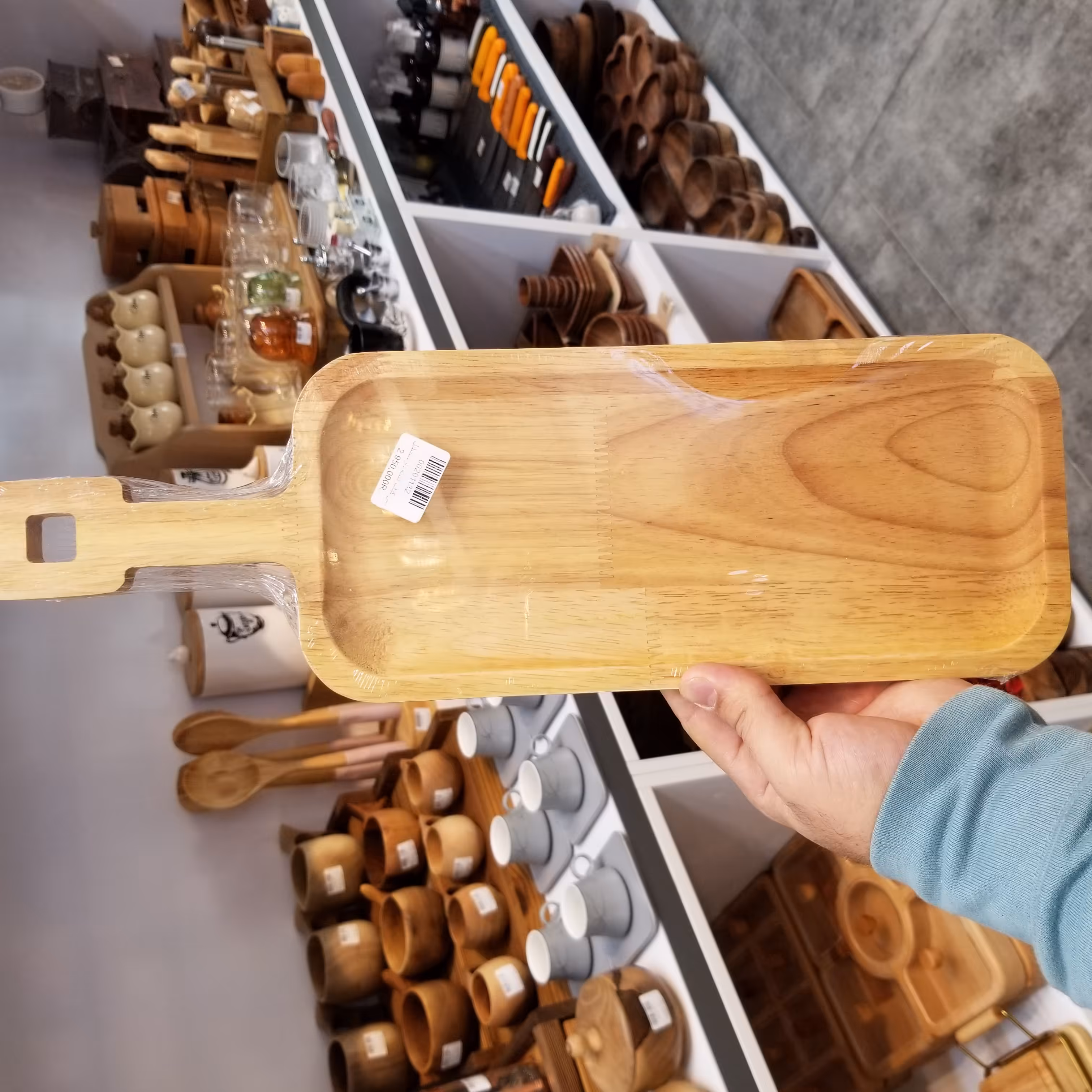 دیس کباب مستطیل دسته دار بامبو