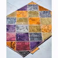 کلاژ فرش دستبافت یک متری امیرخیز مدل تکه دوزی کد 104873