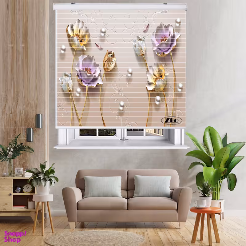 پرده زبرا زیو مدل 3D1087 سایز 150x150 سانتی متر