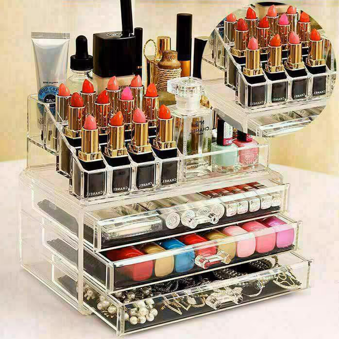 باکس لوازم آرایش کریستال 3کشو