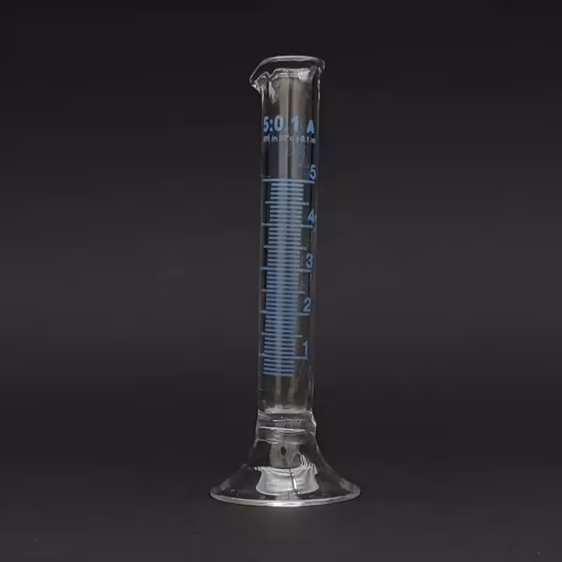 استوانه مدرج شیشه ای پیرکس 50 میلی لیتری (سی سی)