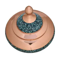 قندان فیروزه کوبی قندان پشقاب پرنده فیروزه کوبی نیشابور 17 سانتی گز خوری صنایع دستی سایروس 