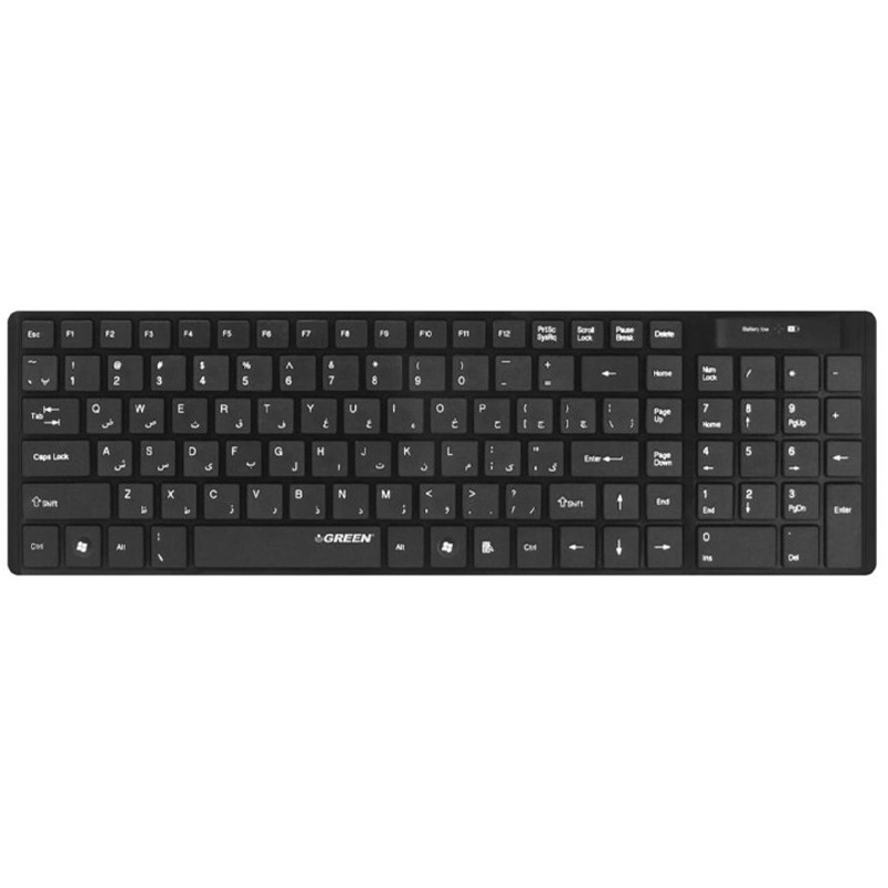 کیبورد بی سیم گرین مدل GK-101W با حروف فارسی