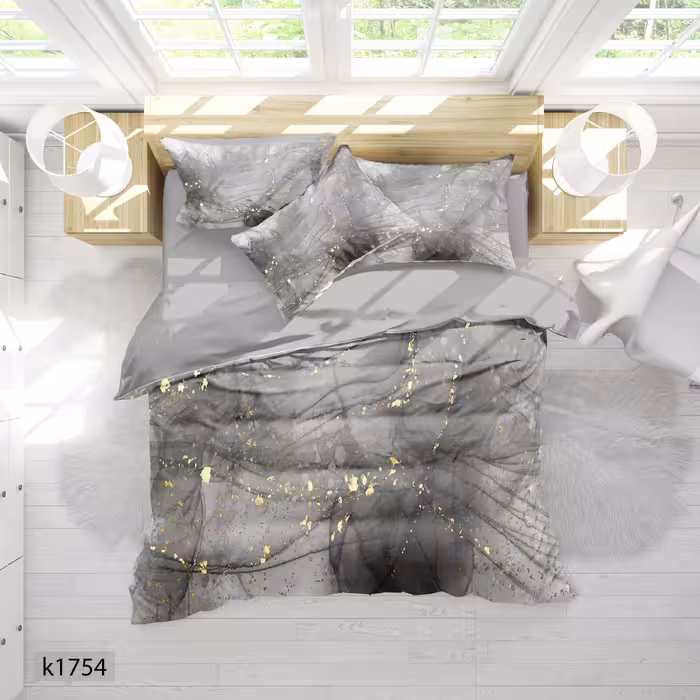 ست رو تختی چاپی 6 تیکه کالیفرنیا دو نفره   کد1754