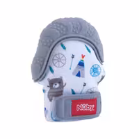 دندانگیر دستکشی 3  ماه نابی NUBY طوسی