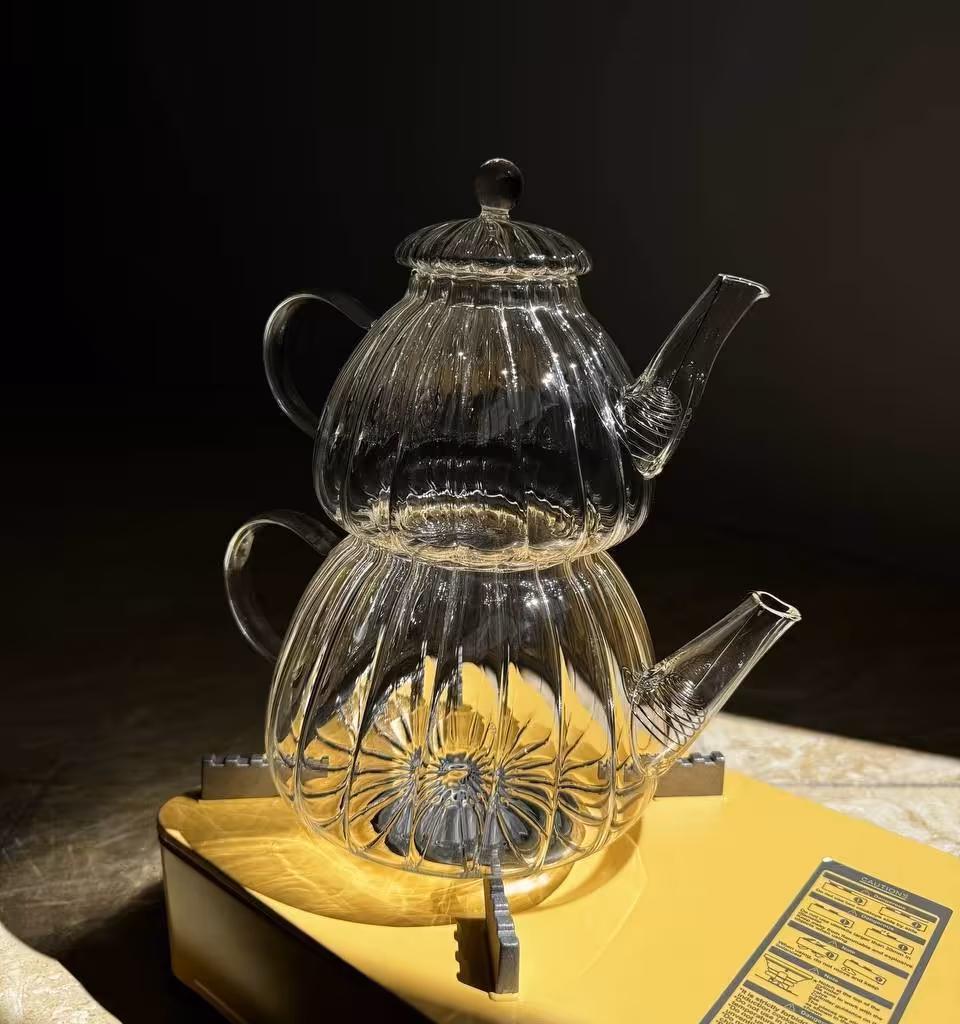 کتری قوری پیرکس گرد