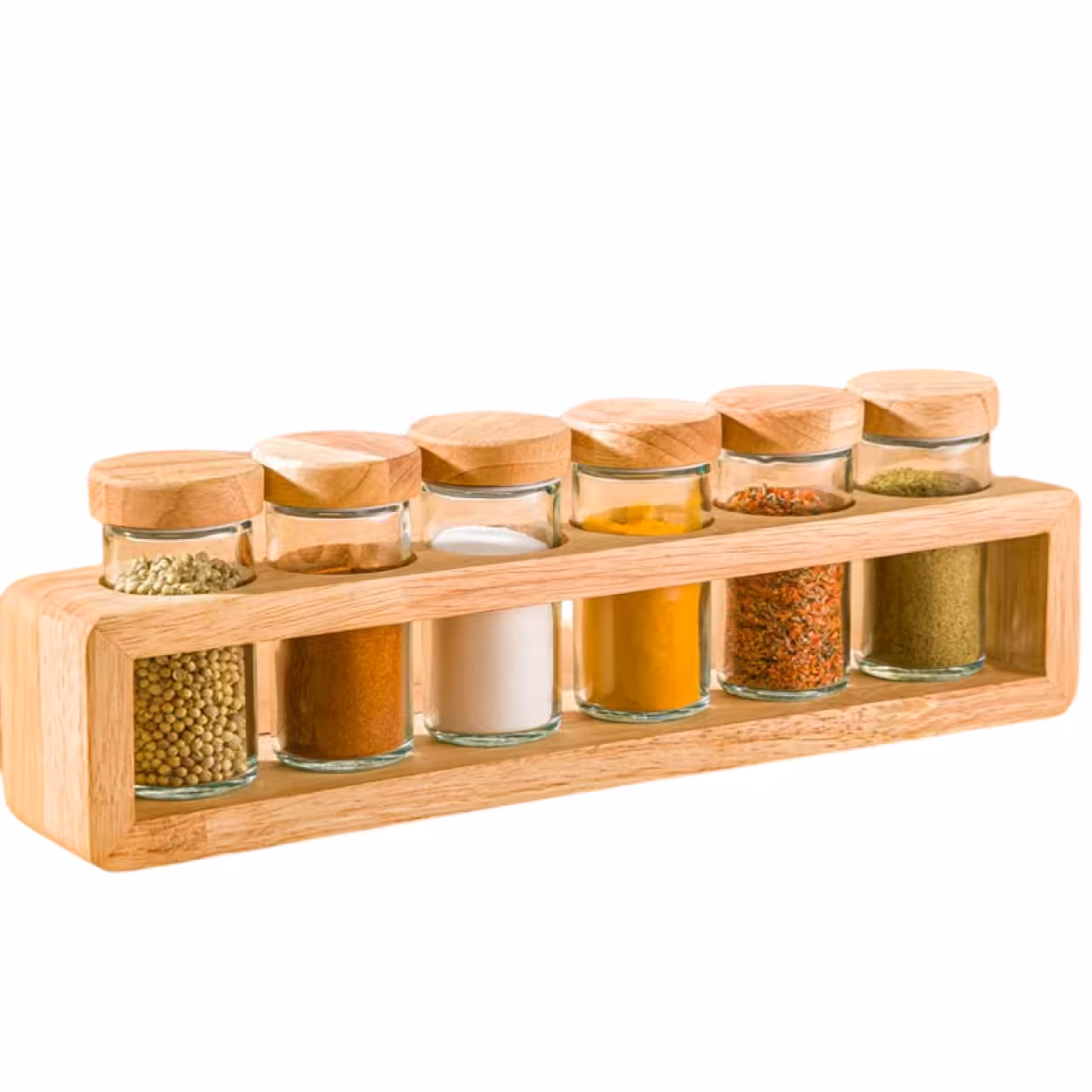 ست جا ادویه پایه چوبی لیمون مدل 6446