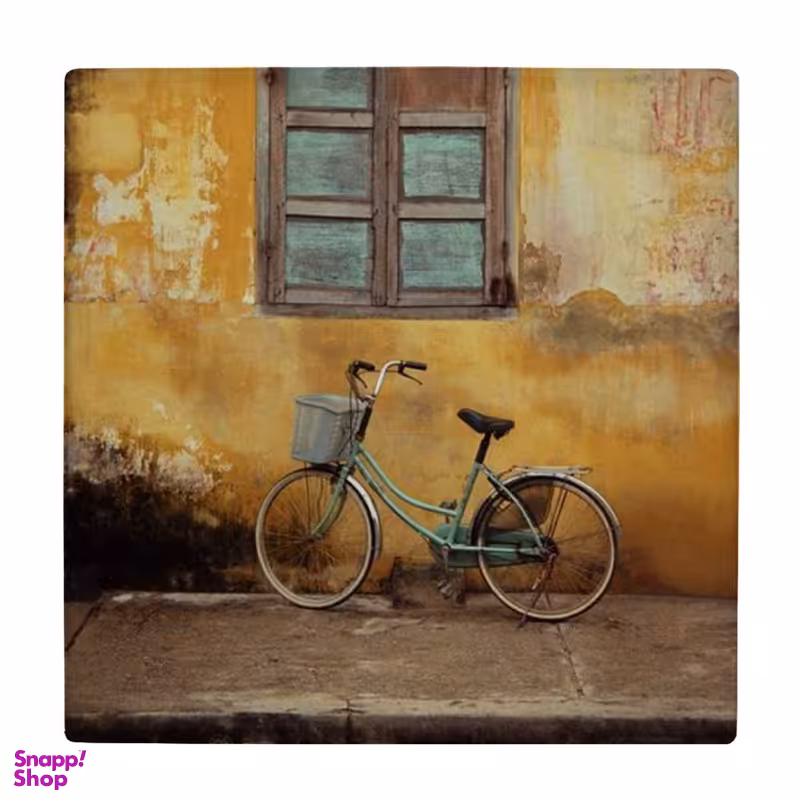 زیر لیوانی طرح دوچرخه و دیوار قدیمی کد 4558485_3147