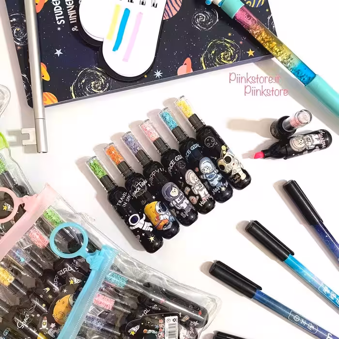 هایلایتر 6 رنگ  کهکشانی فضانورد اورجینال باکیفیت عالی لوازم تحریر