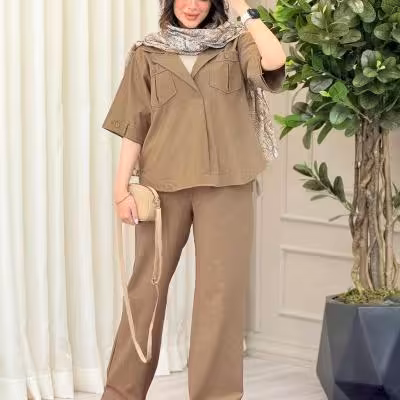 ست تونیک و شلوار کتان