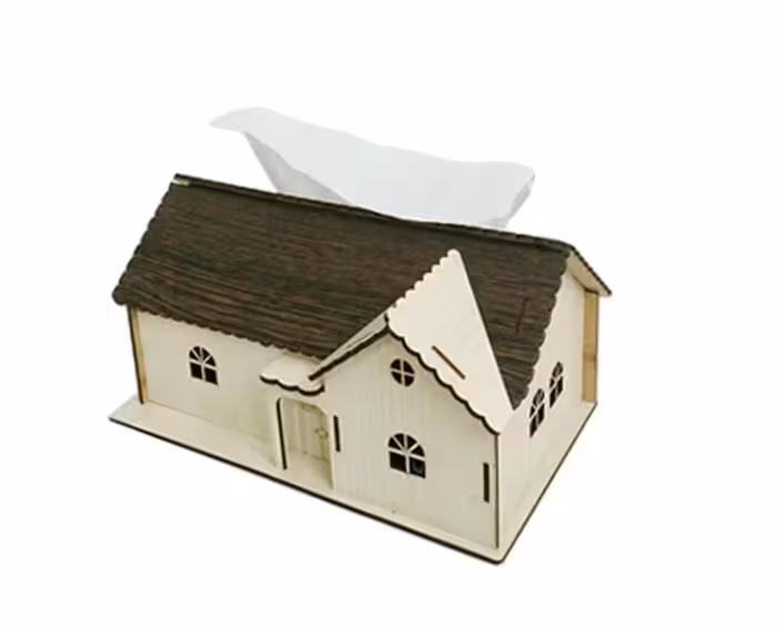 جا دستمال کاغذی طرح کلبه آبنوس