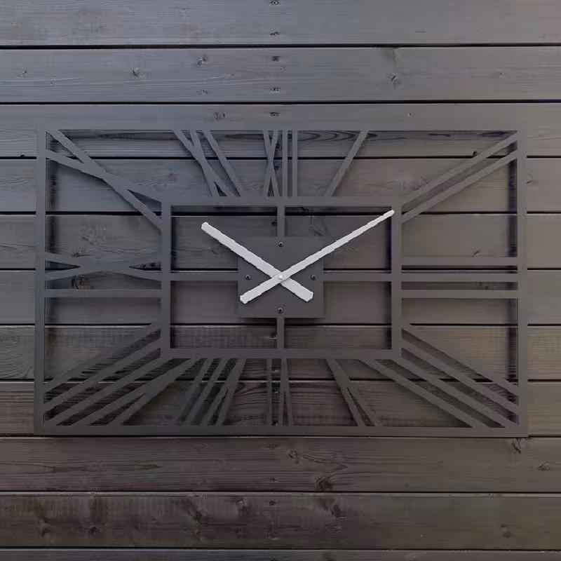 ساعت دیواری 40 در 30 مشکی مات