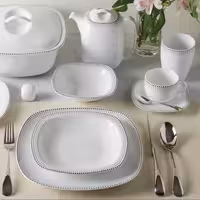 سرویس چینی زرین مون بلان مشکی قالب کواترو (درجه یک) 98 پارچه 12 نفره- ارسال رایگان با باربری به مرکز استان مقصد