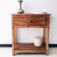 کنسول روستیک چوبی کشودار 