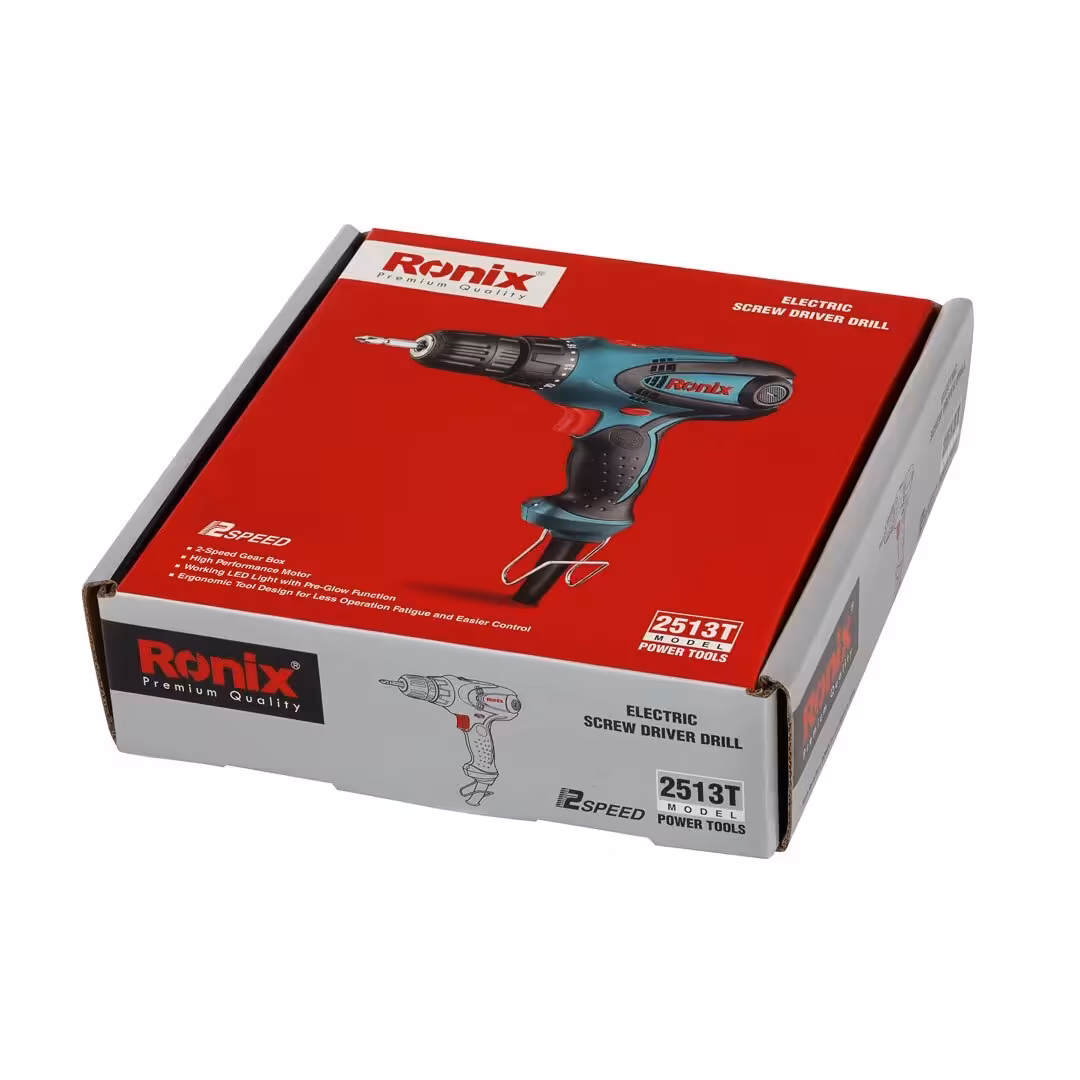 دریل پیچ گوشتی ترک متر دار، 280 وات، 30 نیوتن متر، گیربکس 2 سرعته رونیکس(قیمت عالی)و گارانتی 12ماهه طلایی 