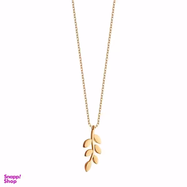 گردنبند طلا 18 عیار زنانه شمیم گلد گالری مدل برگ پاییزی