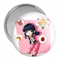 آینه جیبی خندالو مدل دختر کفشدوزکی کد 25039