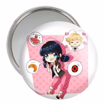 آینه جیبی خندالو مدل دختر کفشدوزکی کد 25039